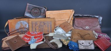 VINTAGE HANDBAGS - LEATHER - SNAKESKIN - COW HIDE - SUEDE
