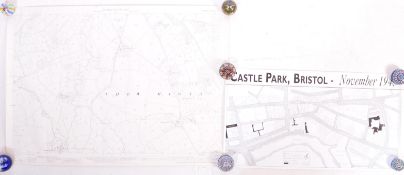 OF LOCAL INTEREST - PAIR OF ORDNANCE SURVEY MAPS OF THE BRISTOL AREA
