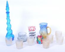 COLLECTION OF RETRO GLASS - FRANK THROWER DARTINGTON