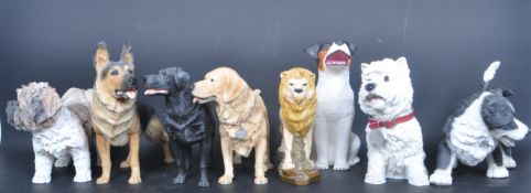 COLLECTION OF RESIN 20TH CENTURY DOG FIGURINES