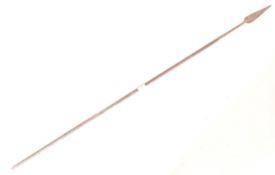 AFRICAN TRIBAL WOODEN & WROUGHT METAL SPEAR - WEOPAN