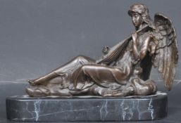 AFTER AUGUSTE MOREAU - ART DECO STYLE BRONZE SCULPTURE