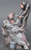 BRONZE COLD PAINTED AUSTRIAN STYLE MONKEY DENTIST FIGURE