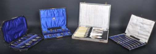 HALLMARKED SILVER & SILVER PLATE ART DECO ERA FLATWARE