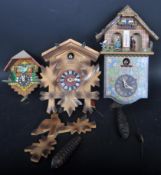 THREE VINTAGE CUCKOO CLOCKS
