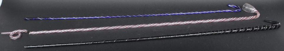 NAILSEA GLASS - WALKING STICKS - COLLECTION OF THREE