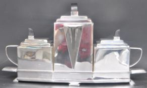 ART DECO STYLE SILVER PLATE TEA SET