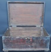 VICTORIAN 19TH CENTURY PINE MONEY BOX / CHEST