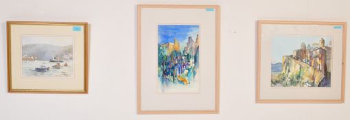 TONY HENDERSON WATERCOLOUR & SHEILA WEST PAINTINGS X2