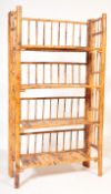 VINTAGE 20TH CENTURY BAMBOO DISPLAY SHELVING UNIT