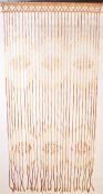 VINTAGE 1970S WOODEN BEAD DOOR CURTAIN