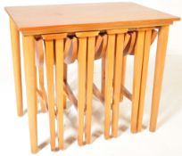 RETRO VINTAGE MID 20TH CENTURY TEAKWOOD NEST OF TABLES