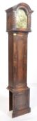 1920'S OAK BARLEYWIST & BRASS FACED LONGCASE CLOCK