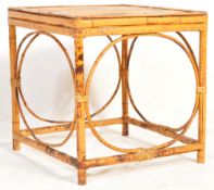VINTAGE MID CENTURY BAMBOO COFFEE SIDE TABLE