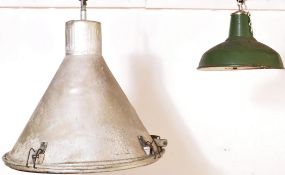 INDUSTRIAL LIGHT SHADE - ENAMEL - MID 20TH CENTURY