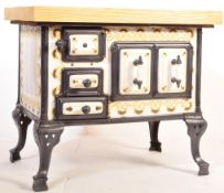 UNUSUAL LARGE BUTCHERS BLOCK / KITCHEN ISLAND FRENCH STOVE