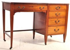 EDWARDIAN MAHOGANY INLAID WRITING TABLE DESK