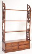 20TH CENTURY CHINESE MAHOGANY BOOKSHELF