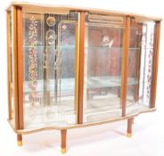 1940S MID CENTURY WALNUT & GLAZED DISPLAY CABINET