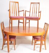 NATHAN - RETRO TEAK EXENDABLE DINING TABLE AND CHAIRS