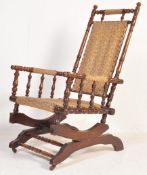 19TH CENTURY VICTORIAN MAHOGANY BOSTON ROCKER