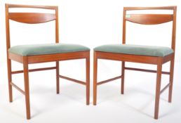 PAIR OF MID CENTURY DANISH INSPIRED TEAK DINING CHAIRS