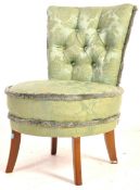 1950'S RETRO SILK DAMASK FABRIC BOUDOIR CHAIR