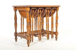 VINTAGE 2OTH CENTURY OAK NEST OF FIVE TABLES