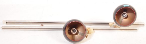 PAIR VINTAGE 20TH CENTURY INDUSTRIAL FACTORY LIGHTING