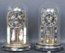2 GERMAN SKELETON ANNIVERSARY KIEN & KIPLE CLOCKS