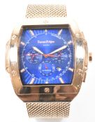 SWAN & EDGAR ROSE GOLD TONE CHROHOGRAPH WRIST WATCH