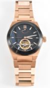 AN EARNSHAW AUTOMATIC 1805 GENTLEMAN'S SKELETON WRIST WATCH