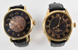 TWO EARNSHAW AUTOMATIC GENTLEMAN'S WRIST WATCHES