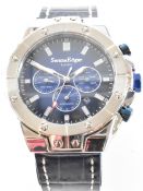 SWAN & EDGAR 9090 AUTOMATIC BLUE CHRONOGRAPH WRISTWATCH