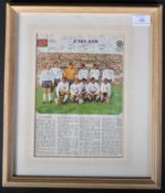 ENGLAND FOOTBALL - MEXICO 1970 WORLD CUP FINALS - SIGNED TEAMSHEET