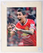 ANGEL DI MARIA - MANCHESTER UNITED FOOTBALL CLUB - SIGNED PHOTOGRAPH