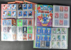 COLLECTION OF TOPPS MATCH ATTAX TRADING CARD GAME COLLECTOR BINDERS