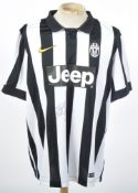 JUVENTUS FOOTBALL CLUB - SIGNED BLACK AND WHITE HOME SHIRT