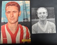 BRIAN CLOUGH & SIR STANLEY MATTHEWS - AUTOGRAPHED PHOTOS