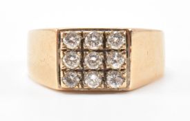 HALLMARKED 9CT GOLD & DIAMOND RING