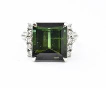 TOURMALINE & DIAMOND RING