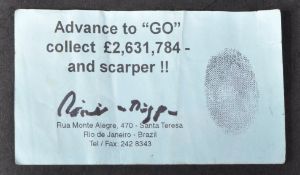 GREAT TRAIN ROBBERY - RONNIE BIGGS (1929-2013) - PERSONAL BUSINESS CARD