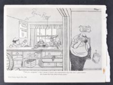 GREAT TRAIN ROBBERY - RONNIE BIGGS (1929-2013) - SIGNED CARTOON