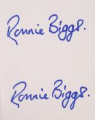 GREAT TRAIN ROBBERY - RONNIE BIGGS DUAL AUTOGRAPHED CARD
