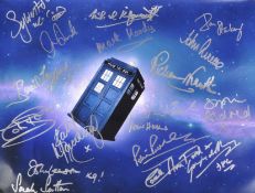 DOCTOR WHO - AUTOGRAPHS - MULTI-SIGNED 16X12