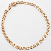 GOLD FLAT CURB CHAIN BRACELET