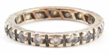 ANTIQUE WHITE GOLD & WHITE STONE ETERNITY RING