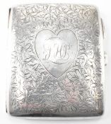 EDWARDIAN SILVER HALLMARKED CIGARETTE CASE