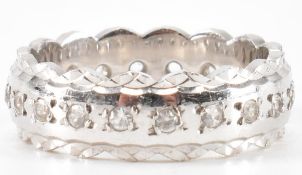 HALLMARKED 18CT WHITE GOLD ETERNITY RING