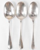 THREE SILVER HALLMARKED SPOONS